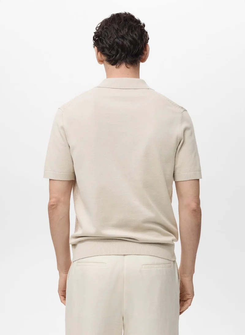 Mango Man Openwork Polo