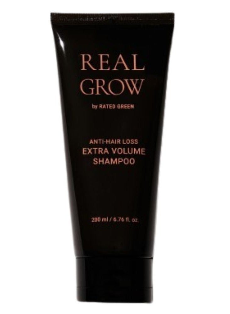 Rated Green Real Grow Anti Hair Loss Extra Volume Shampoo - Strengthens Fine Hair 200ml - Image 1