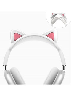 Cute Cat Ears Headband Cover for AirPods Max, Soft Silicone Headphone Protectors with Comfort Cushion, Top Pad Protector Sleeve