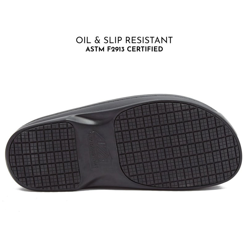 Avia Flame Men's Clogs, Slip Resistant Shoes for Men Food Service, Non Slip Restaurant and Chef Shoes Men Slip Resistant for Kitchen Work or Nursing - Black, 10 Medium - Image 5