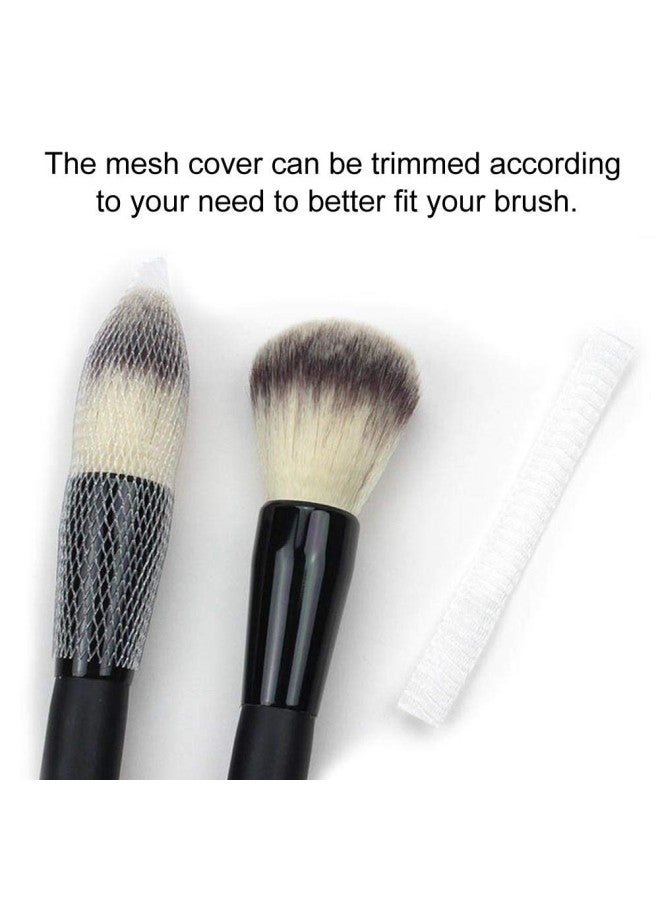 كلاراكو مجموعة واقيات أقلام مكياج ومستحضرات التجميل من 100 قطعة، غطاء شبكي قابل للتمدد وقابل لإعادة الاستخدام، شبكة فرش المكياج، واقي شبكي لفرش التجميل - Image 4