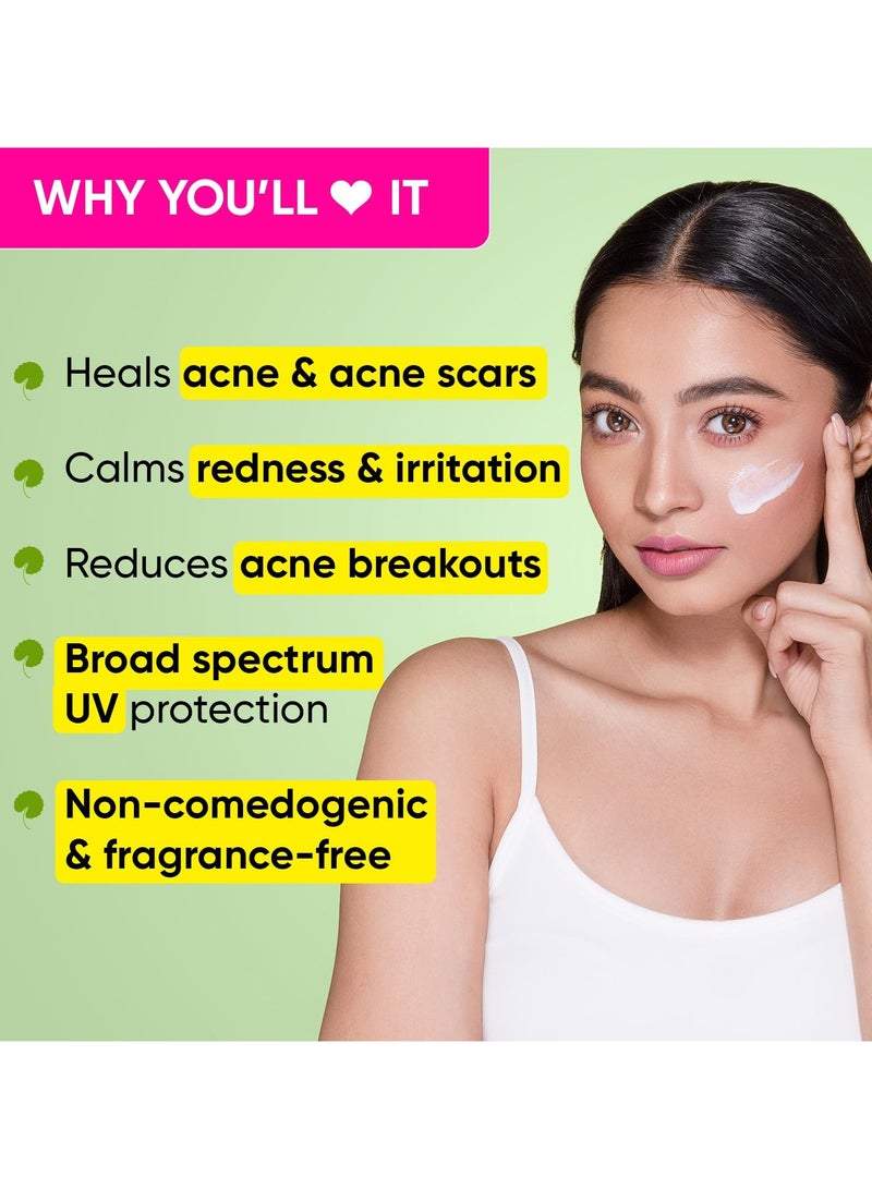 Dot & Key Heal, Soothe & Protect Cica Skin Care Combo (Cica Sunscreen 50gm & Cica Night Gel 60ml) | For Oily, Acne Prone & Sensitive Skin Protect & Care | For Women & Men. - Image 3