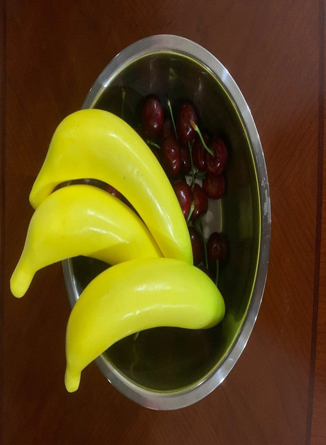Fevoila 5 Piece Artificial Yellow Bananas Individual Fake Fruit Bananas Artificial Fruit Plastic Bananas Models for Home Display Kitchen Cabinet Storefront Decor Photography Props - Image 4