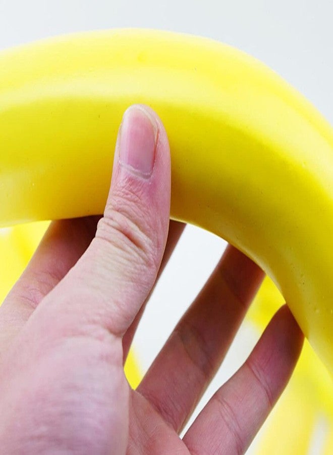 Fevoila 5 Piece Artificial Yellow Bananas Individual Fake Fruit Bananas Artificial Fruit Plastic Bananas Models for Home Display Kitchen Cabinet Storefront Decor Photography Props - Image 3