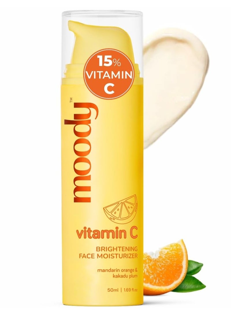  مودي سيروم كريم مرطب للوجه بفيتامين C لبشرة متوهجة مع النياسيناميد والألفا أربوتين | يخفف من التصبغات والبقع الداكنة، ويقلل من بهتان البشرة | خالي من الزيوت وخفيف الوزن | لجميع أنواع البشرة | 50 مل - Image 1
