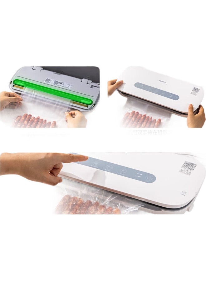 Deli Home Sausage And Cured Meat Vacuum Sealer, Small Packaging Machine, Food Sealing Machine, Automatic Vacuum Machine, Wet And Dry Dual-Use Commercial Vacuum Preservation Sealing Machine - Image 1
