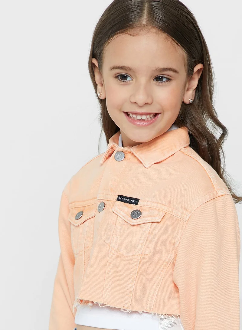 Calvin Klein Jeans Kids Cropped Denim Jacket