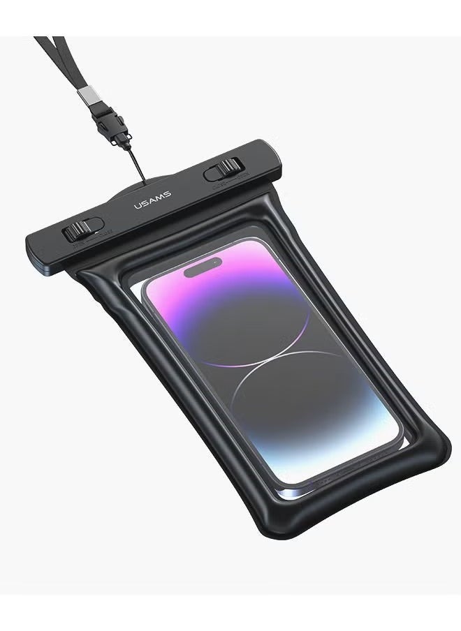 Usams 7 Inch Mobile Phone Waterproof Bag with Floating Airbag – Swimming Pouch, Protective Case for Phones, Waterproof, Dustproof, Ideal for Beach, Pool, and Outdoor Activities - Image 5