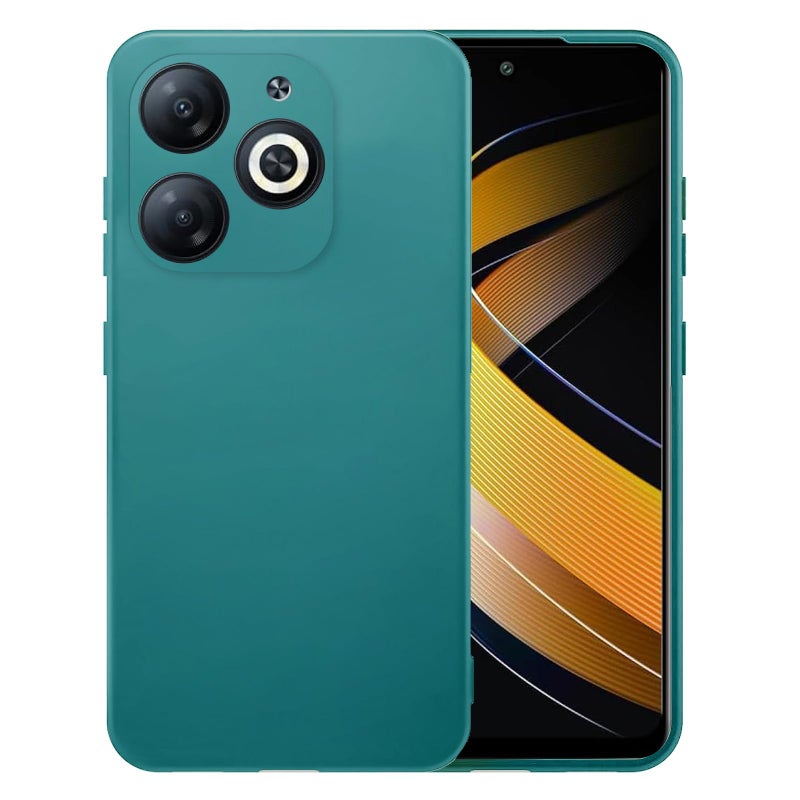 Maykela Silicone Cover Case Cover for Infinix Smart 8Smart 8 Pro Thin with Camera Protection Soft Interior Slim Fit Flexible Phone Case for Infinix Smart 8Smart 8 ProBlackish Green