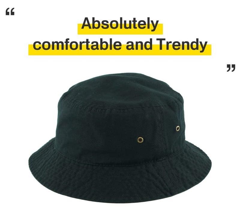 KBETHOS Women's Bucket Hat, 4. Black, Large-X-Large - Image 4
