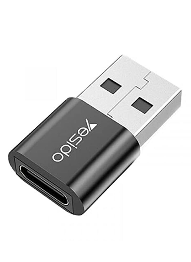 Yesido Type C To USB Adapter Black  - Image 1