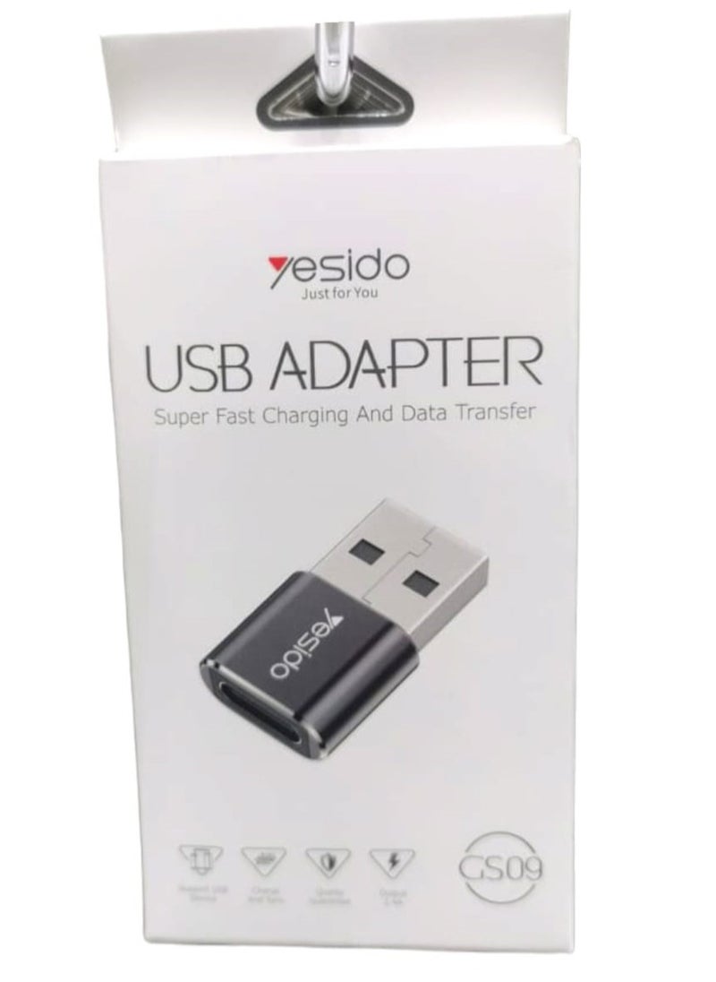 Yesido Type C To USB Adapter Black  - Image 3