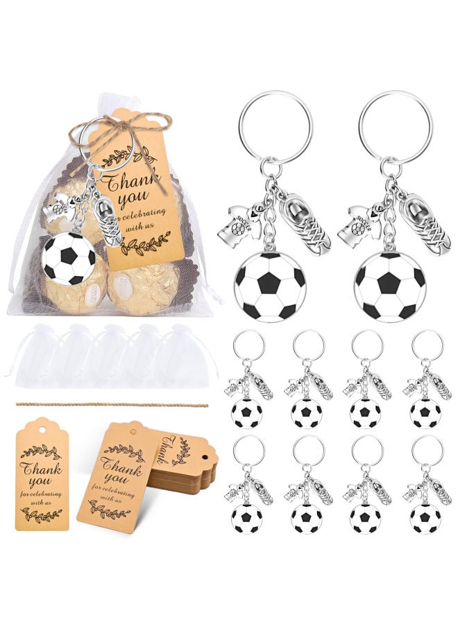2026 World Cup Theme Scene Decoration Atmosphere Setup –Color:10 keychains + 10 organza + 10 kraft paper greeting cards - Image 2