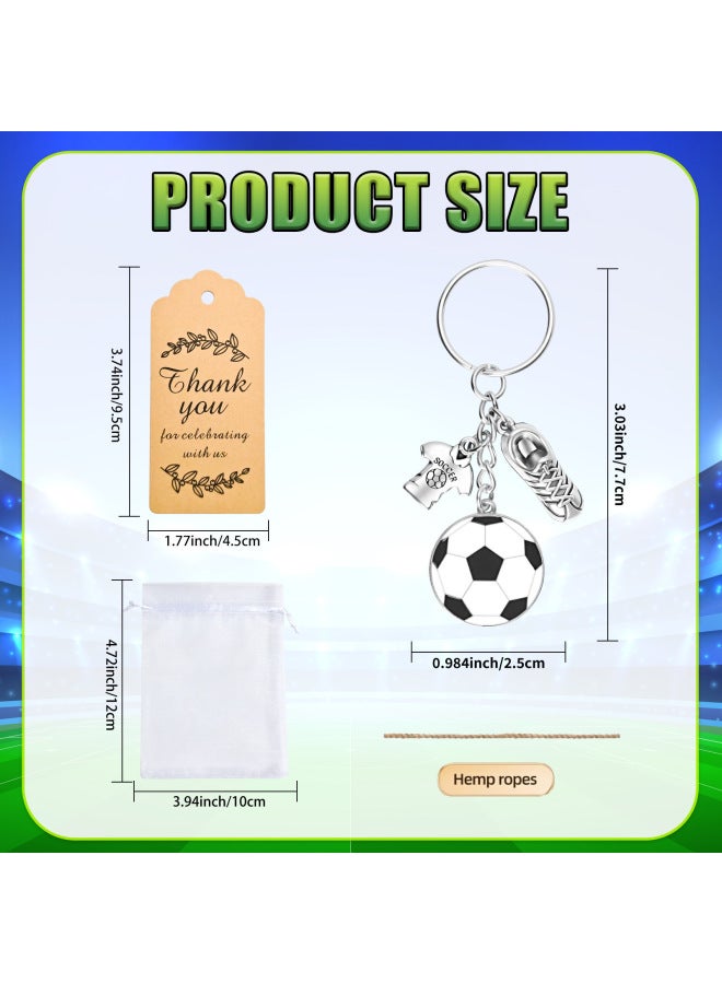 2026 World Cup Theme Scene Decoration Atmosphere Setup –Color:10 keychains + 10 organza + 10 kraft paper greeting cards - Image 3