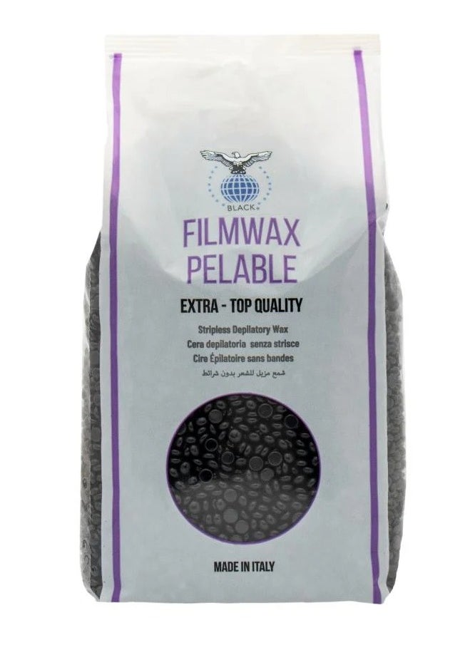 Black - Italian Wax Granules Black 1000 grams - Image 1