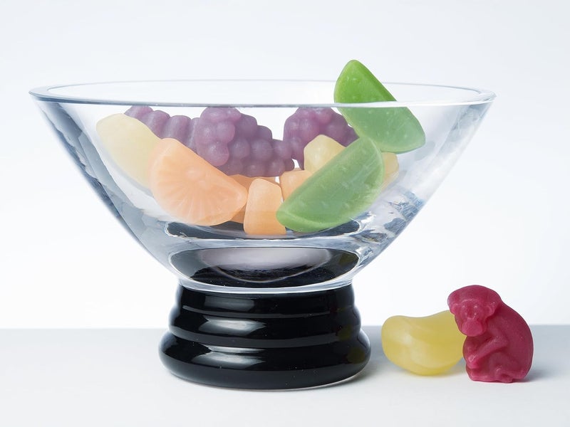 Barski Glass  Footed  Bowl  for Dessert Ice Cream  Dips  Snack  Candies  Nuts  Fruits  with Black Base  5 Diameter  Made in Europe - Image 3