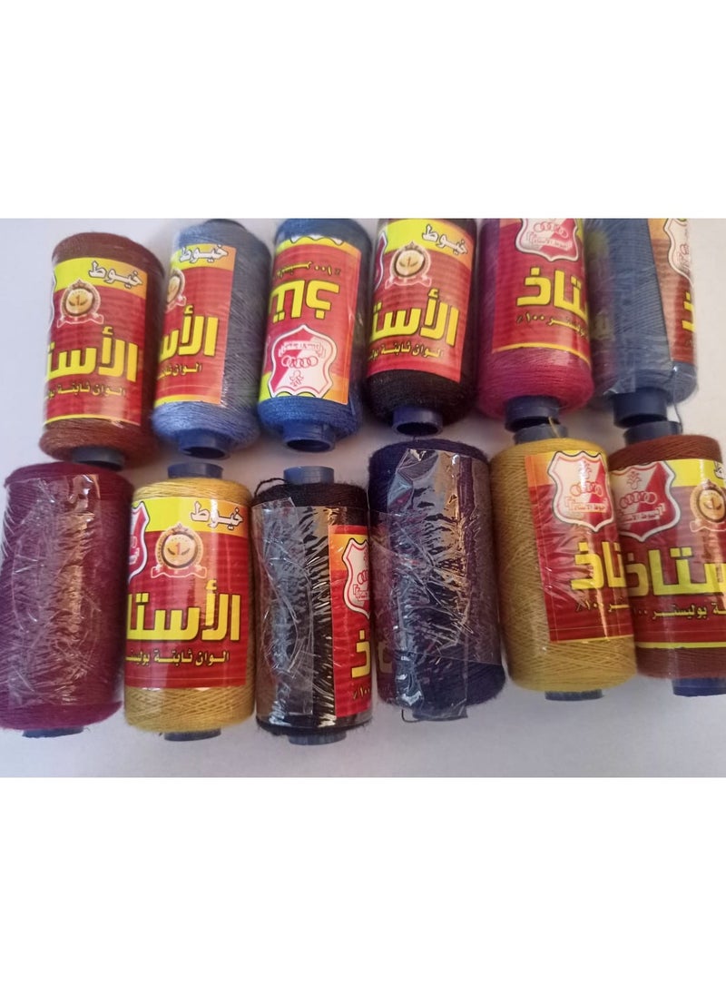 ماركة غير محددة - مجموعة بكرخيط مكون من 12 بكرة خيط - Image 1