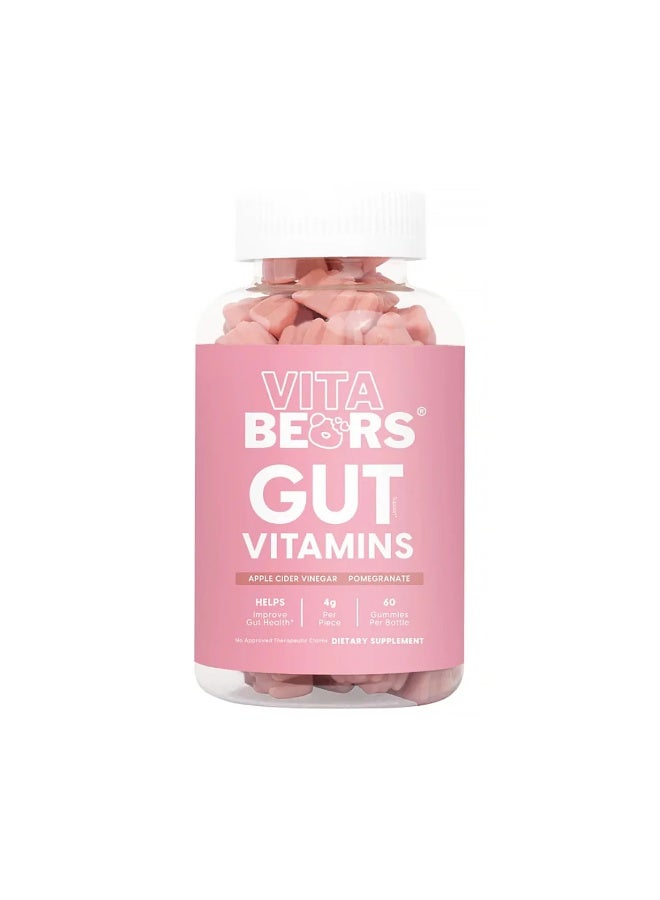 vitabears Vita Bears Gut Vitamins – ACV + Pomegranate Gummies | Daily Wellness Chewables | 60 Gummies - Image 1