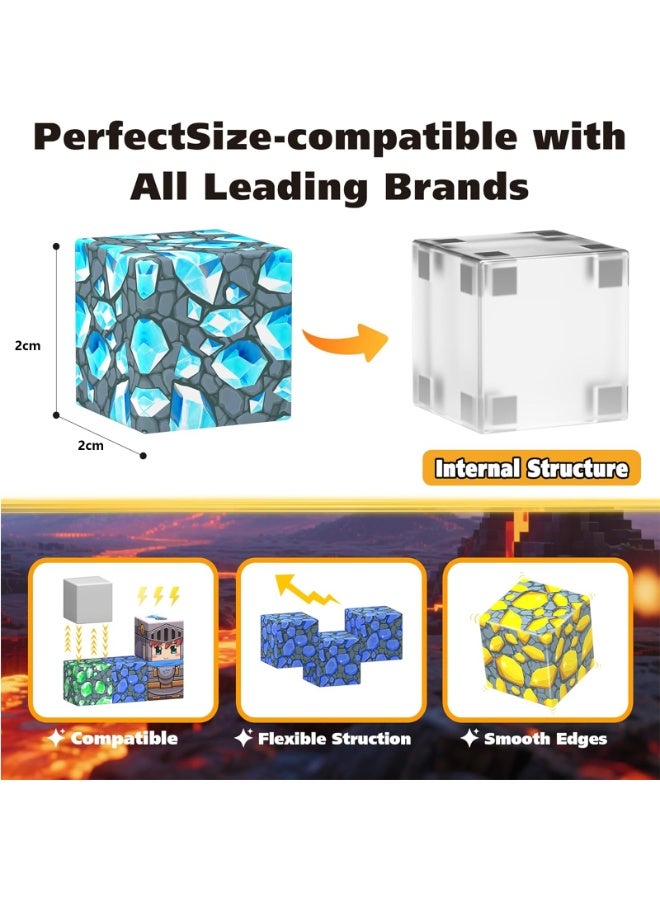 VTERLY 150PCS Magnetic Building Blocks Set, Cube - Style Construction Toy for Kids, STEM Educational Magnet Tiles Kit, Creativity & Imagination Playset - Image 3