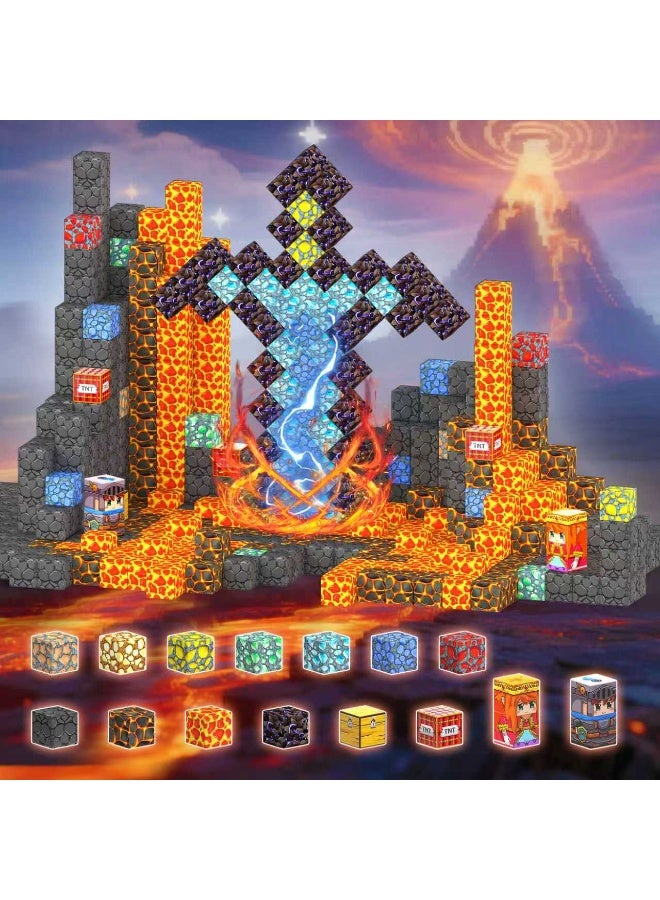 VTERLY 150PCS Magnetic Building Blocks Set, Cube - Style Construction Toy for Kids, STEM Educational Magnet Tiles Kit, Creativity & Imagination Playset - Image 4