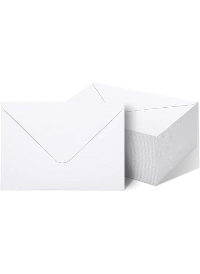 HOOKOR Durku 50 Pcs Translucent Paper Vellum Envelopes 125x175mm Envelopes for Invitation Postcard Envelopes White Translucent Vellum Jackets Greeting Card Envelopes for Wedding Birthday Party (White)  - Image 1