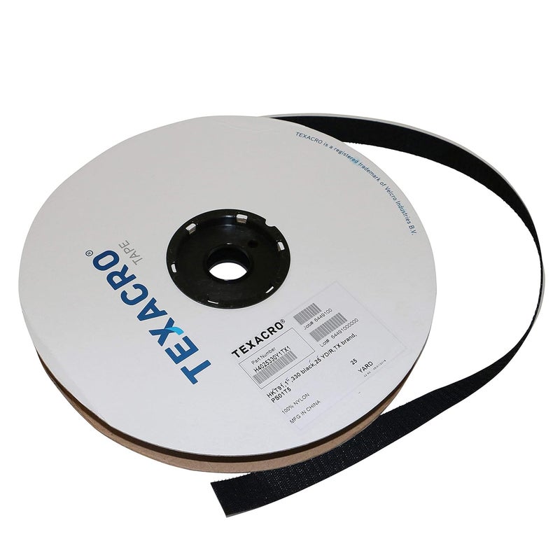 Velcro USA HOOK 70/BLK07525 70/71 TEXACRO Adhesive-Backed Hook-Side Only: 3/4" x 75 ft., black - Image 2