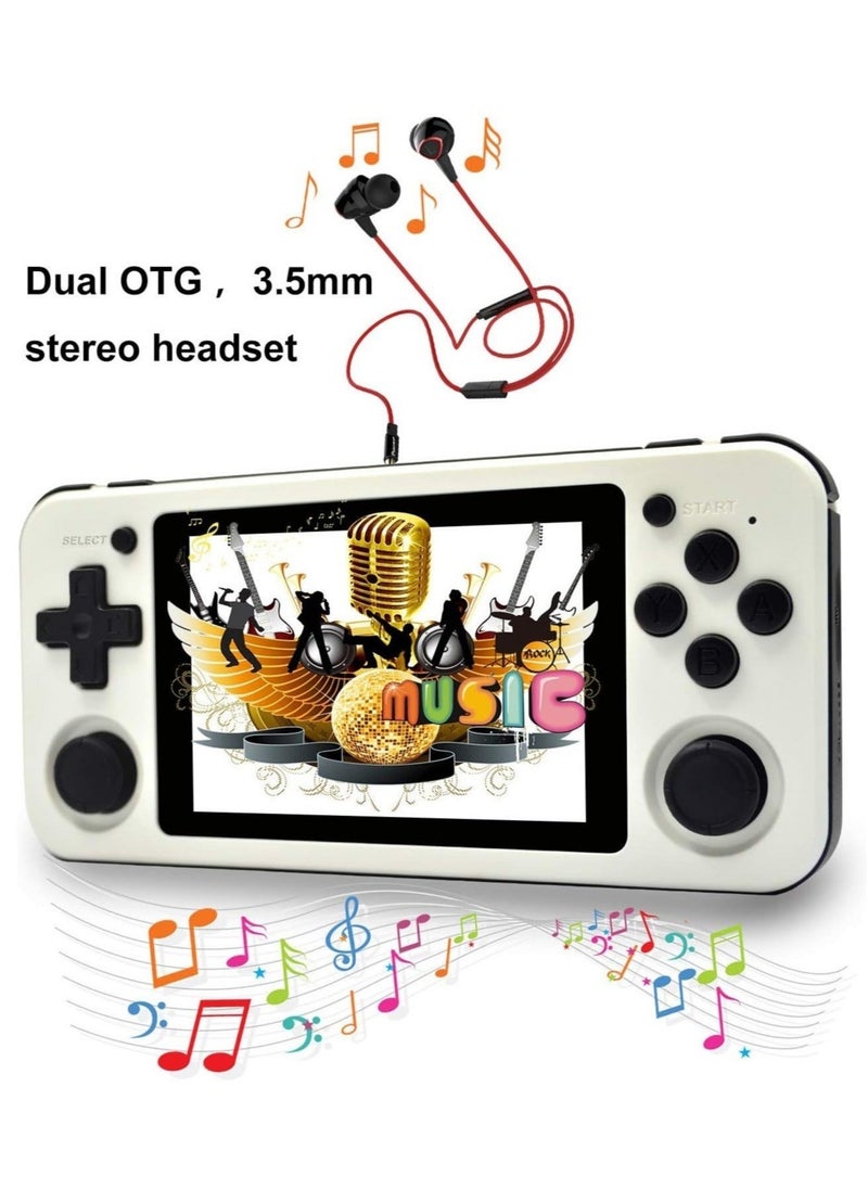 ANBERNIC  RG351P Handheld Game Console, Opening Linux Tony System Built-in 128G TF Card 5000 Classic Games 3.5-inch IPS Screen Retro Game Console (White)  - Image 5