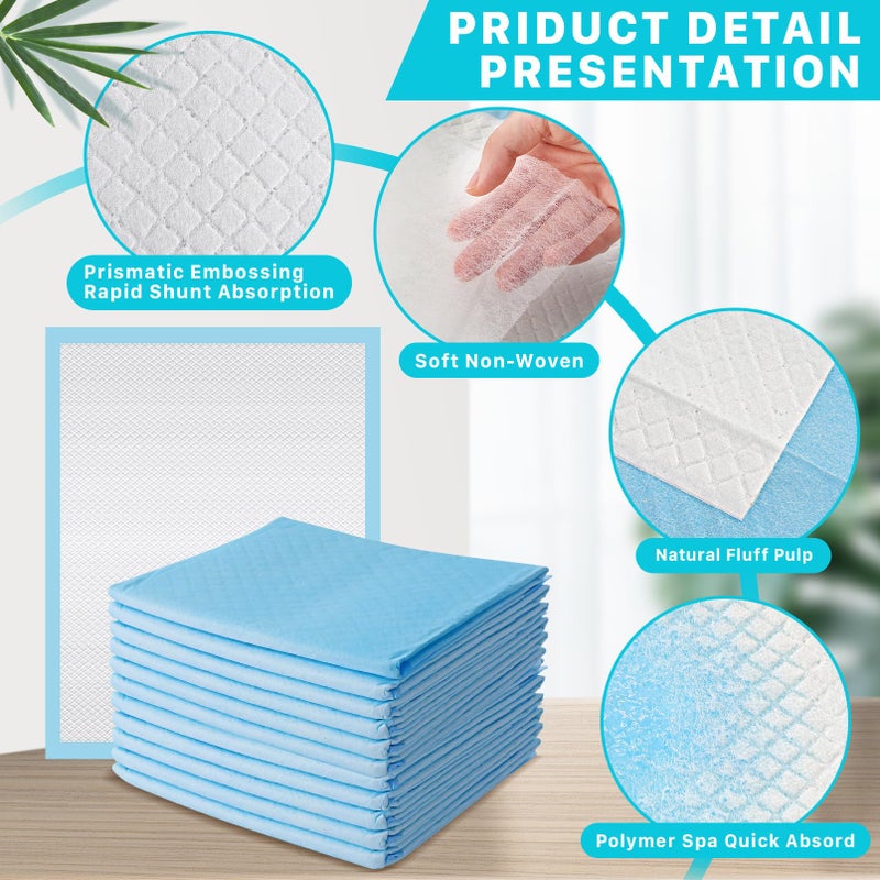 Erinnmy 100 Pack Disposable Changing Pad,High Absorbent Diaper Changing Pads,Waterproof Leak Proof Baby Disposable Underpads,Breathable Incontinence Changing Pad for Adult Child Baby Pets,13X18inch - Image 3