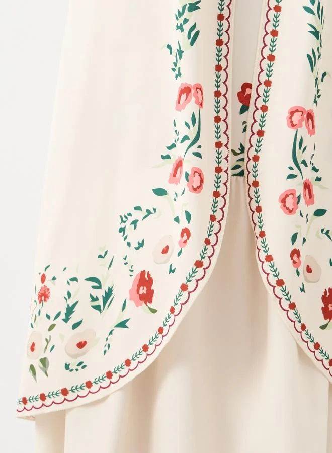 Styli Styli Floral Print Strappy Maxi Dress