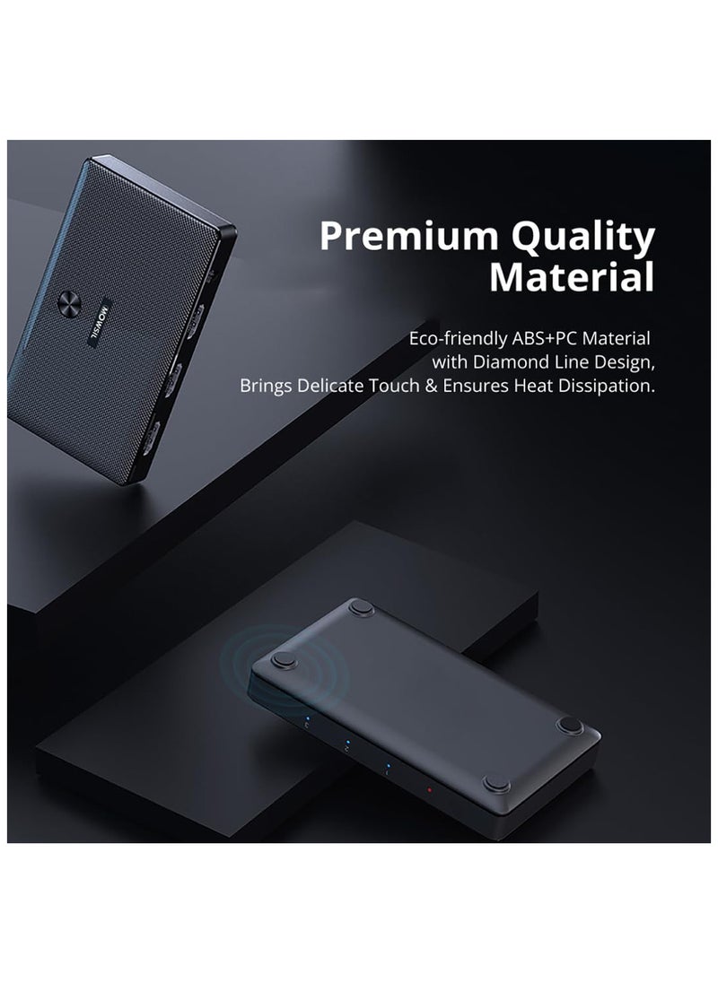 MOWSIL 4K 1x2 HDMI Splitter by - 1 Port to 2 HDMI Display Duplicate/Mirror - Powered Splitter Ver 1.4 Certified for Full HD 1080P High Resolution & 3D Support (One Input To Two Outputs)  - Image 3