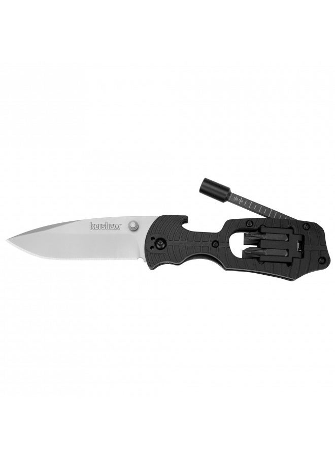 Kershaw - Kershaw Select Fire Multi-Function Pocket Knife, 4-Piece Bit Set And Driver, 3.4" 8Cr13Mov Steel Blade, Manual Washer Folding Edc - Image 1