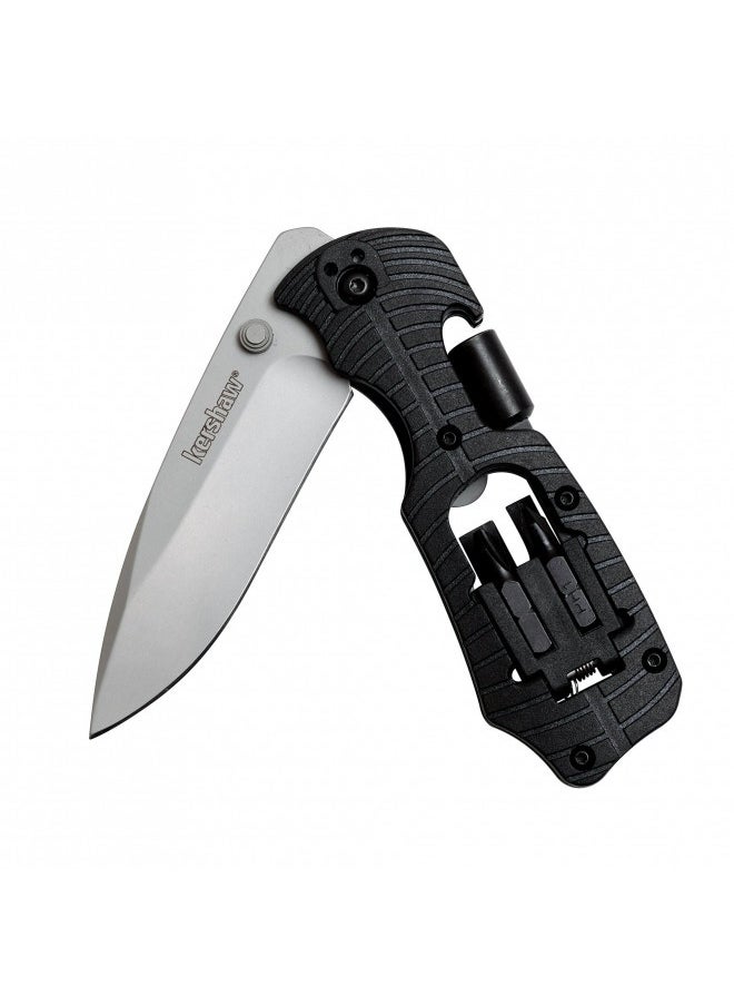 Kershaw - Kershaw Select Fire Multi-Function Pocket Knife, 4-Piece Bit Set And Driver, 3.4" 8Cr13Mov Steel Blade, Manual Washer Folding Edc - Image 1