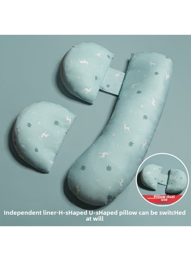 Pregnant Women Pillow Waist Protection Side Sleeping Pillow Belly Sleeping Side Sleeping Pillow Nursing Pillow U-shaped Waist Back Pillow Summer