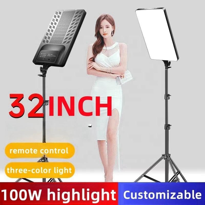 YUGAM 32 Inch LED Soft Light Panel 100W | Dimmable Video Light with Remote | 2700K-5700K CRI 95+ | Studio Lighting for Photography, YouTube, Makeup, Zoom, Live Streaming - Image 3