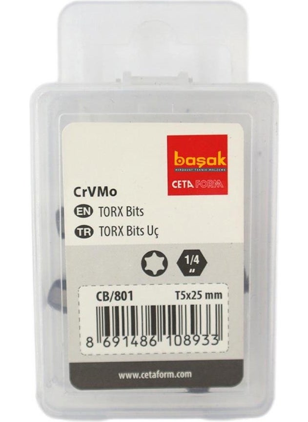 Ceta Form T5 x 25 mm Torx Bit CB/801 (1 Piece)  - Image 5