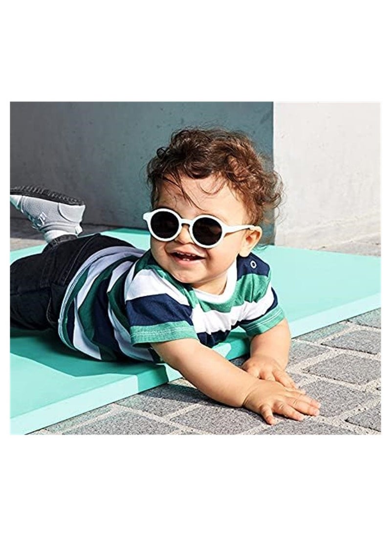 Baby Polarized Sunglasses with Strap Adjustable TPEE Flexible Frame, Infant UV400 Protection Sunglasses for Toddler Girls Boys Age 0-12 Months, Baby Glasses UV Protection (Blue) - Image 2
