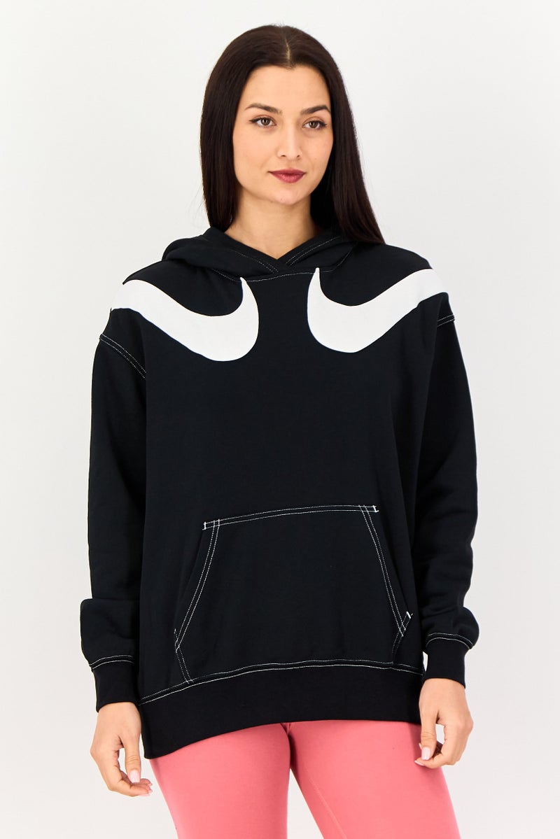 Nike Women Oversized Fit Long Sleeve Outdoor Hoodie, Black - Image 1