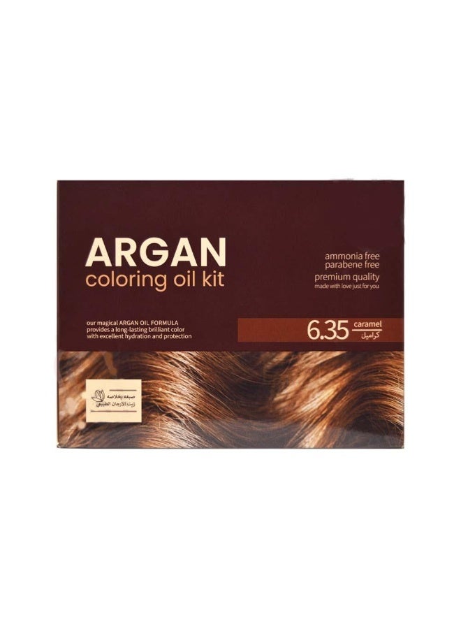 Natural Argan Oil Hair Dye - Caramel 6.35
