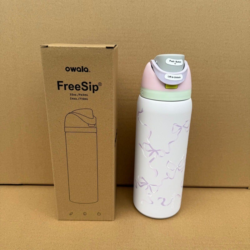 Owala Fruit Cup 304 Stainless Steel Insulated Water Bottle - Large Capacity, Portable Sports Cup with Dual Drinking Straw - Image 1