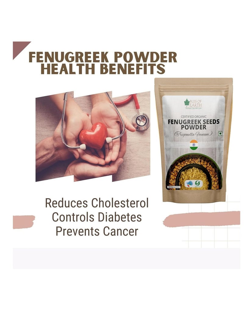 Bliss of Earth 453GM Organic Fenugreek Powder For Cooking Methi Powder - Image 2