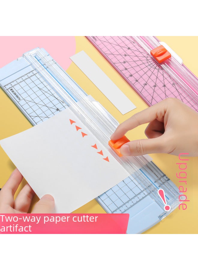Beautiful Huanmei A4 Paper Cutter A3 Paper Cutter Small Mini Paper Cutter Student Manual Portable Hand Account A5 Paper Cutter - Image 2
