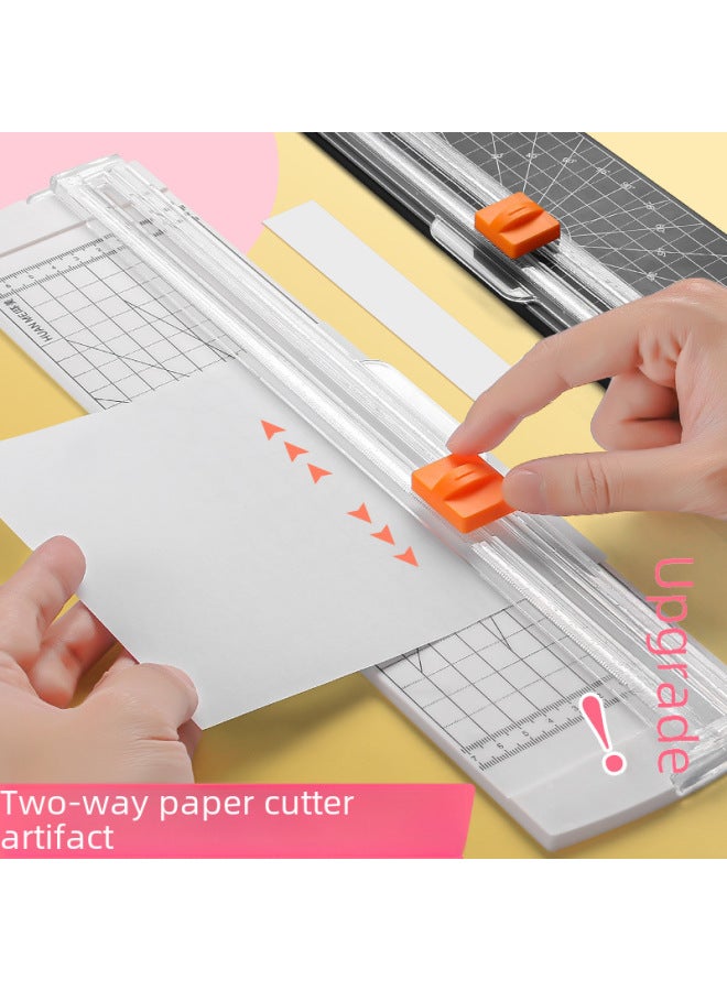 Beautiful Huanmei A4 Paper Cutter A3 Paper Cutter Small Mini Paper Cutter Student Manual Portable Hand Account A5 Paper Cutter - Image 3