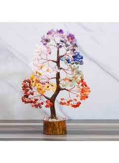 Crocon Seven Chakra Tree Of Life Crystal Tree For Positive Energy Gemstone Tree 7 Chakra Tree Spiritual Wisdom Feng Shui Tree Handmade Decor Creativity Healing Tree Attract Good Luck Gift  - Image 3