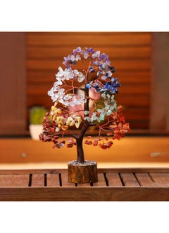Crocon Seven Chakra Tree Of Life Crystal Tree For Positive Energy Gemstone Tree 7 Chakra Tree Spiritual Wisdom Feng Shui Tree Handmade Decor Creativity Healing Tree Attract Good Luck Gift  - Image 5