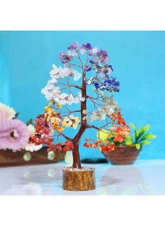 Crocon Seven Chakra Tree Of Life Crystal Tree For Positive Energy Gemstone Tree 7 Chakra Tree Spiritual Wisdom Feng Shui Tree Handmade Decor Creativity Healing Tree Attract Good Luck Gift  - Image 2