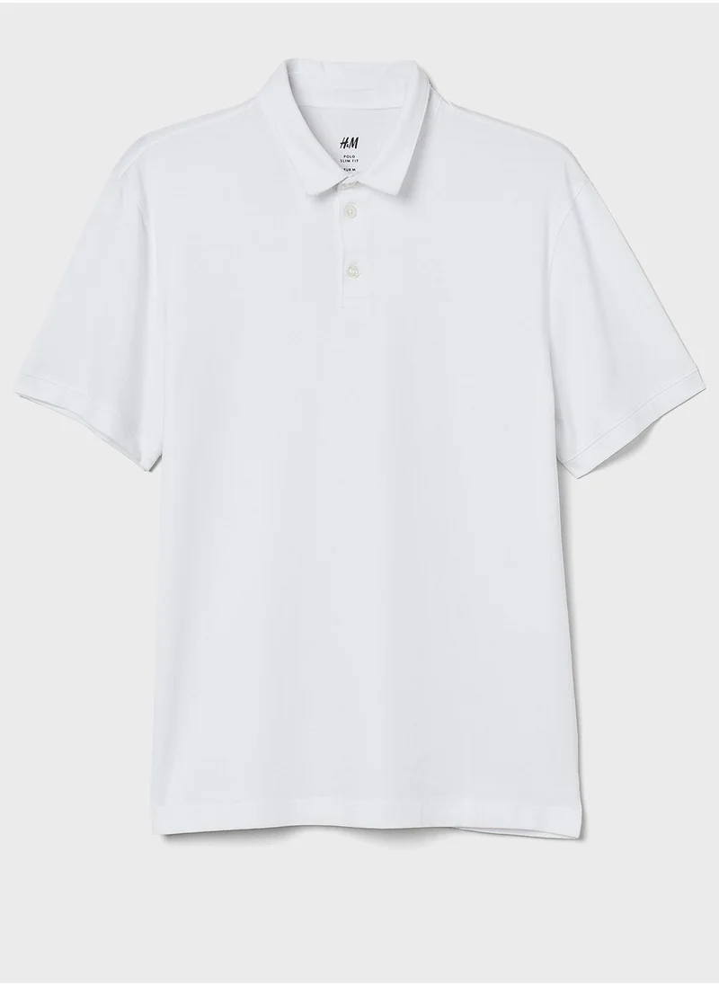 H&M Slim Fit Polo T-Shirt