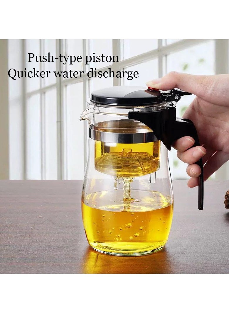 General 750ml Glass Teapot with Removable Stainless Steel Infuser - Durable borosilicate glass teapot for loose leaf, herbal and floral teas  - Image 3