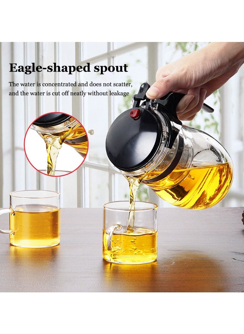 General 750ml Glass Teapot with Removable Stainless Steel Infuser - Durable borosilicate glass teapot for loose leaf, herbal and floral teas  - Image 5