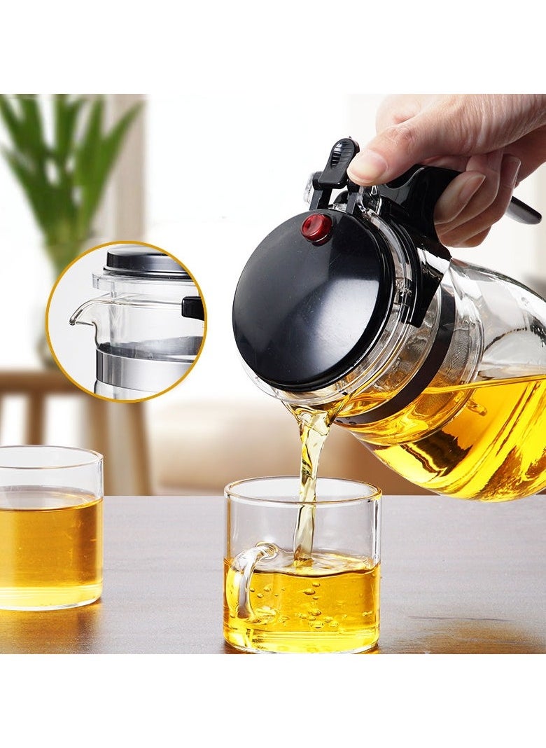 General 750ml Glass Teapot with Removable Stainless Steel Infuser - Durable borosilicate glass teapot for loose leaf, herbal and floral teas  - Image 2