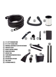Vacmaster Vacmaster 5 Gallon 5 Peak Hp With 2 Stage Motor Wet Dry Vacuum Wall Mountable And With Remote Control  - Image 3
